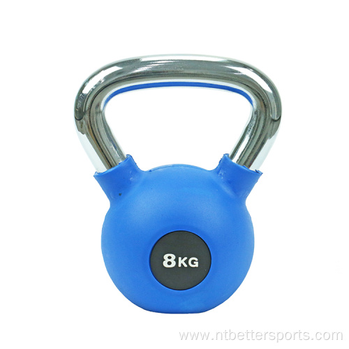 Gym equipment cast iron rubber coated kettlebell